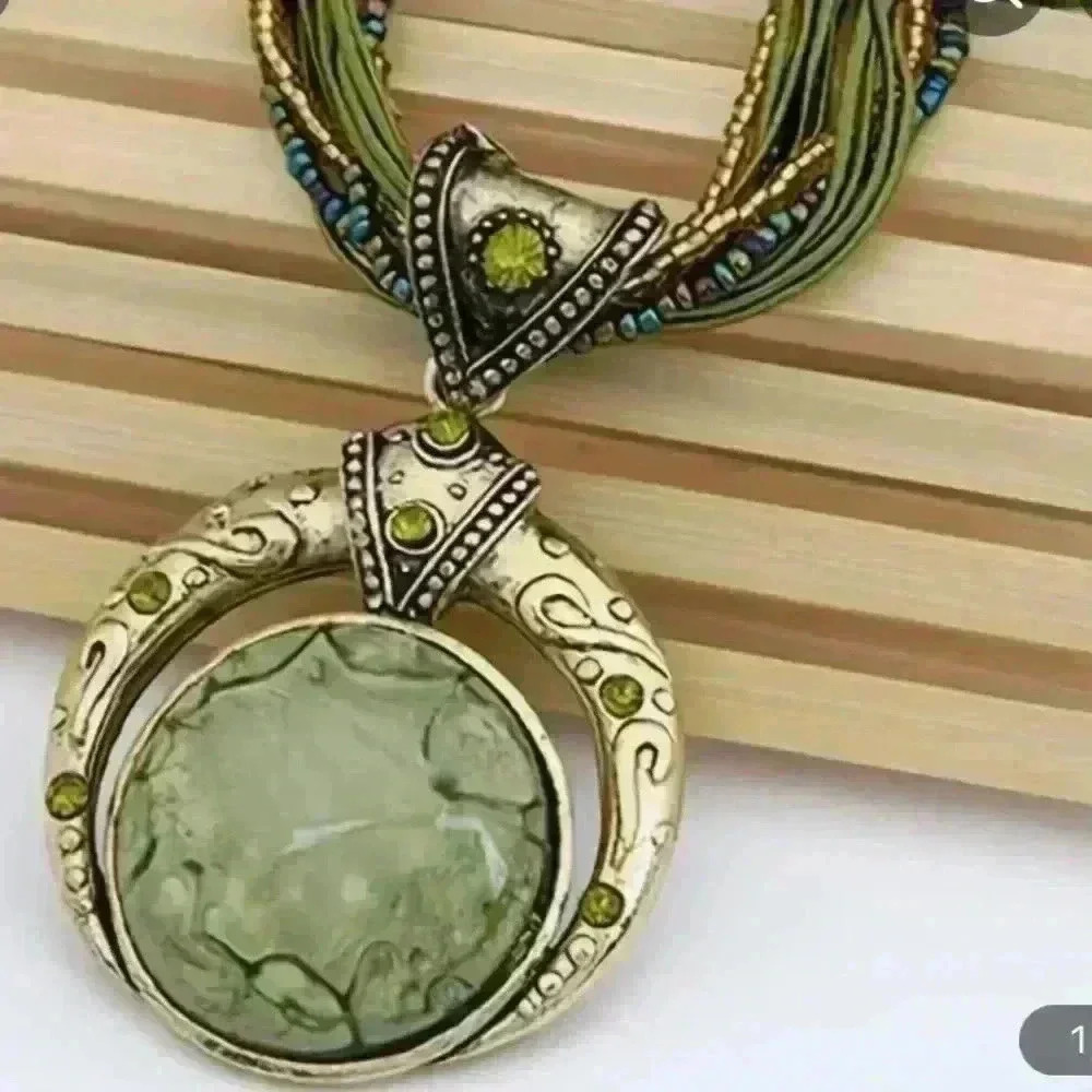 Unique Handwoven Rice Bead Necklace -